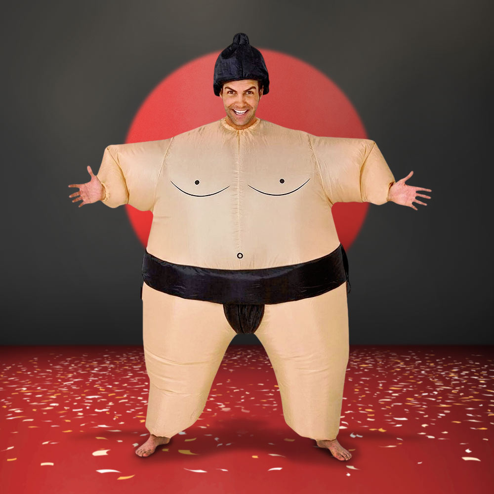 Sumo Wrestler Pak - Elektrische Opblaasbaar Pak - Voor Volwassenen Vanaf 14 Jaar - One Size Fits All - Sumo Worstelpak